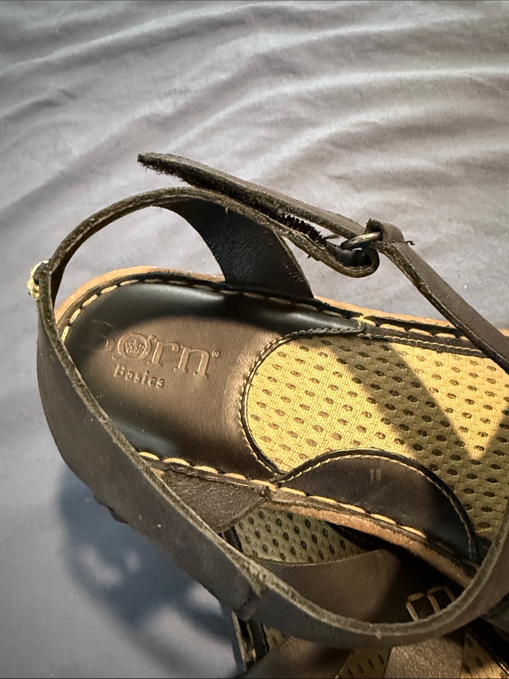 Born Black Strappy Leather Sandals - Picture 3 of 4
